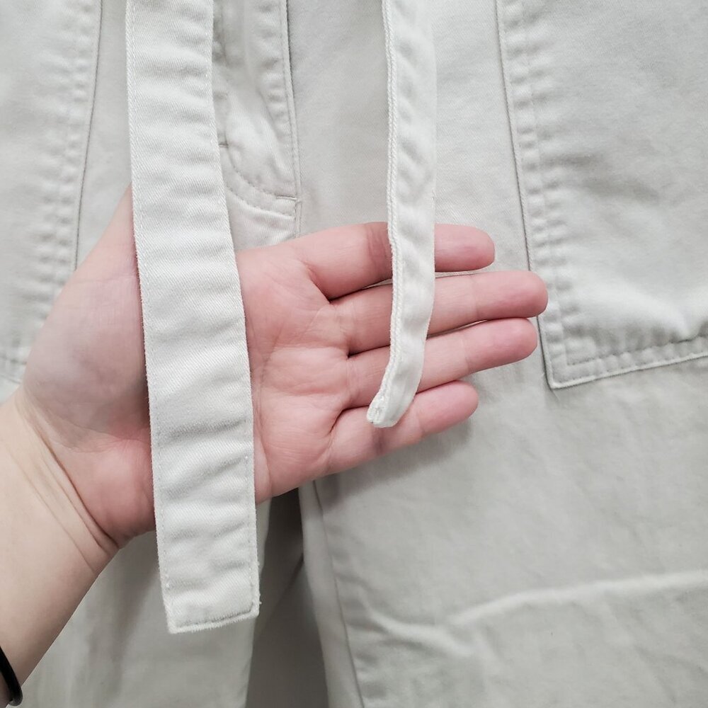 Tommy Hilfiger‎ Women's Y2K Beige Cotton Belted Waist Crops Cropped Khakis Sz 2 - Picture 2 of 9